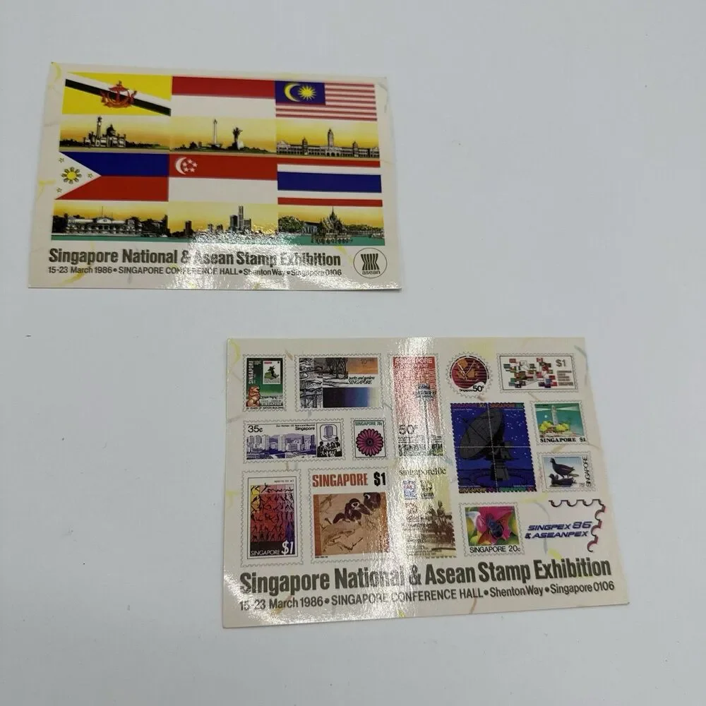 Postcards 1986 Singapore National & ASEAN Stamp‎ Exhibition Commemorative Card